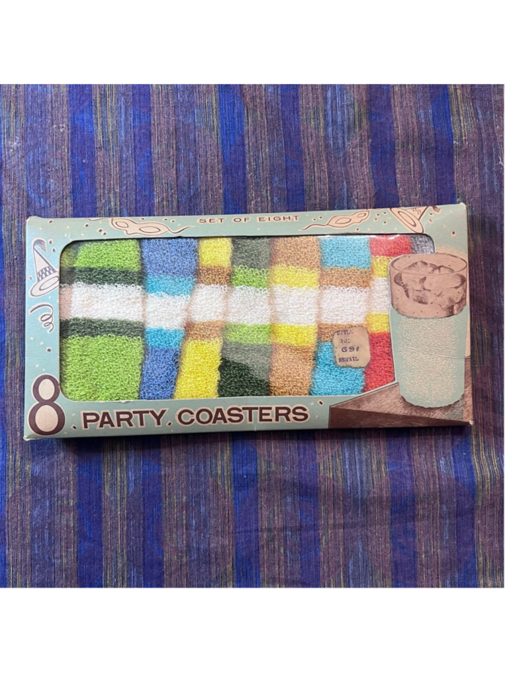 Vintage midcentury party coasters